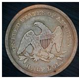 Scarce 1841 Liberty Seated Half Dollar VG - Only 310k minted