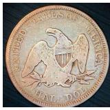 1855 Liberty Seated Half Dollar VG