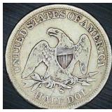 Better Date 1859 S Liberty Seated Half Dollar, Details - 566k minted