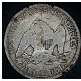 1845 O Seated Liberty Half Dollar Repunched Date - Details