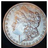 AU 1886 O Morgan Silver Dollar, Better Date, Original Surfaces