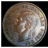 Uncirculated 1951 UK Penny Red/RB