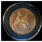 Uncirculated 1951 UK Penny Red/RB