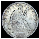 1866 Liberty Seated Half Dollar, Motto, VG