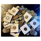 2.5 lbs (~160 coins) Mixed Foreign Coinage, Few Duplicates, Wide Variety