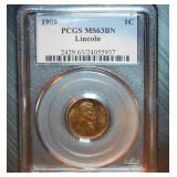 1909 P Lincoln Cent, PCGS MS63BN Near R/B