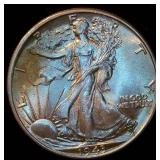 Uncirculated 1943 Walking Liberty Toner, Original Bank Roll, High Grade & Beautiful