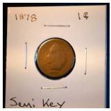 Semi-Key 1878 Indian Head Penny