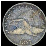 1857 Flying Eagle Cent, Original Surfaces, VG