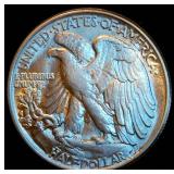 AU 1944 Walking Liberty Half Dollar, Near Full Luster