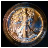 BU 1988 Silver Eagle w/Display, Box & Original Capsule, all in Mint Fresh Cond