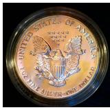 BU 1988 Silver Eagle w/Display, Box & Original Capsule, all in Mint Fresh Cond