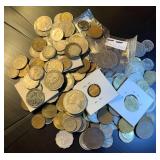 2.74 lbs (~175 coins) Mixed Foreign Coinage, Few Duplicates, Wide Variety