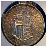 1928 XF+ Great Britain Silver Half Crown