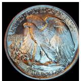 Uncirculated 1943 Walking Liberty Toner, Original Bank Roll, High Grade & Beautiful