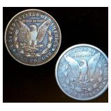 (2) Circulated Morgan Silver Dollars