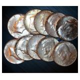 (10) 40% Silver Kennedy Half Dollars