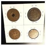 Collection of (4) Tougher Find World Coins