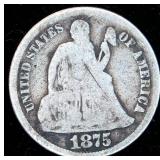 1875 CC Liberty Seated Dime
