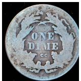 1875 CC Liberty Seated Dime