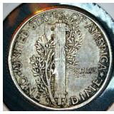 XF 1916 S Mercury Dime, Original Surfaces w/Luster