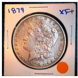 XF+ 1879 P Morgan Silver Dollar, Original Surfaces