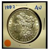 AU 1882 P Morgan Silver Dollar