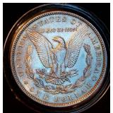AU+ 1886 P Morgan Silver Dollar, Original Surfaces