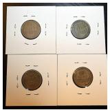 Collection of (4) Wheat Cents