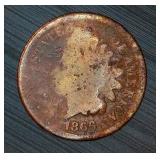Better Date 1866 Indian Head Penny - Been around the block a few times
