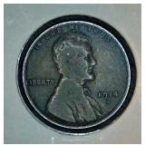 Semi-Key 1914-S Lincoln Wheat Cent, Fine w/Original Surfaces