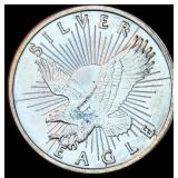 BU 1/2 oz .999 Sunshine Minting Silver Round