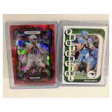 2024 Prizm Red Ice Drake Maye RC and 2024 Score RC