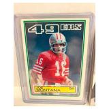 1983 Topps Joe Montana, Chrome and Pro Set