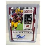 2020 Gophers Rodney Smith RC Auto