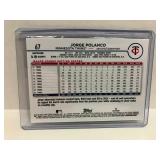 2024 Chrome Sapphire Orange #/25 Jorge Polanco