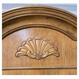 Tall Glass Display China Cabinet with Lighting and Storage, 85x50x15 Inches