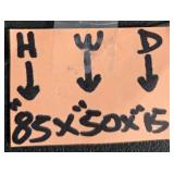 Tall Glass Display China Cabinet with Lighting and Storage, 85x50x15 Inches