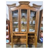 Wood China Hutch with Glass Doors and Storage Drawers - china not inc
