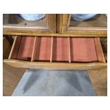 Wood China Hutch with Glass Doors and Storage Drawers - china not inc
