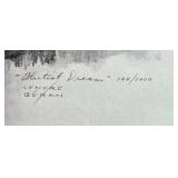 Lenore Beran Signed Collector Print "Flutist Dream" 144/1000 Framed 29.5x29"