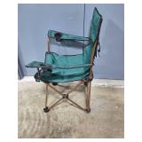 Green Folding Deluxe Arm Chair with Carrying Bag