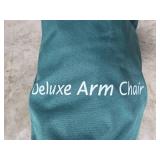 Green Folding Deluxe Arm Chair with Carrying Bag