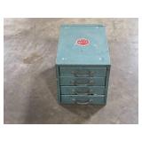 Vintage Wards Master Quality Metal Parts Cabinet with Hardware, Art Supplies and Brushes