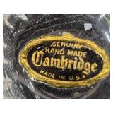 Collection of Sterling Silver Salt Spoons and Cambridge Crystal Salt Cellars - some with lids