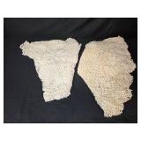 VTG Embroidered Flag Sampler & Home Decor and Linen Lot: Doilies, Napkins, Pine Cones, Fall Accents