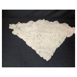 VTG Embroidered Flag Sampler & Home Decor and Linen Lot: Doilies, Napkins, Pine Cones, Fall Accents