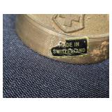 Brass Bell, Holiday Decor Lot with Acorn Figures, and Illuminated Winter Scene