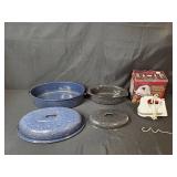 KitchenAid 5-Speed Hand Mixer with Box and 2 Granite Ware Roasting Pan Sets