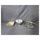 Kitchenware Collection with All-Clad Covered Pan, KitchenAid Bowl, Baking Sheets and Accessories
